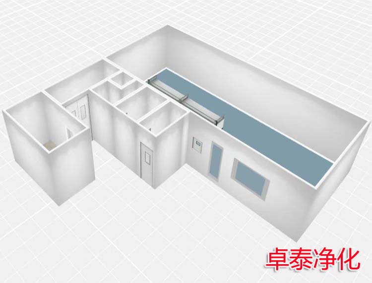 卓泰凈化設(shè)計(jì)凈化車間三維立體圖